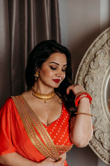 Laalima bandhej print lehanga set