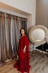 Crimson Elegance drape saree