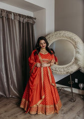 Laalima bandhej print lehanga set