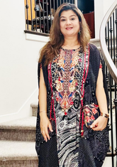 Boho Luxe Black Kaftan & Palazzo Set