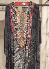 Boho Luxe Black Kaftan & Palazzo Set - Ensemble by Monika