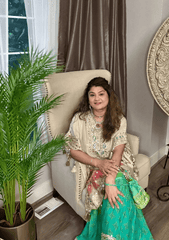 Emerald Grace Embellished Kaftan Set - Ensemble by Monika