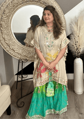 Emerald Grace Embellished Kaftan Set - Ensemble by Monika