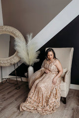 Golden Peach lehanga set - Ensemble by Monika