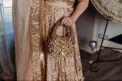 Golden Peach lehanga set - Ensemble by Monika