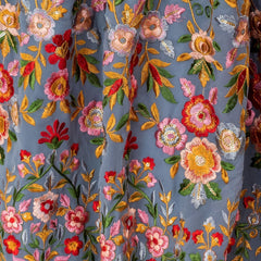 Grey Thread Embroidered Skirt - Ensemble by Monika