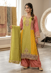 Gulnaar Crushed Tissue Festive Set - Ensemble by Monika