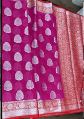 Hot pink heritage saree - Ensemble by Monika