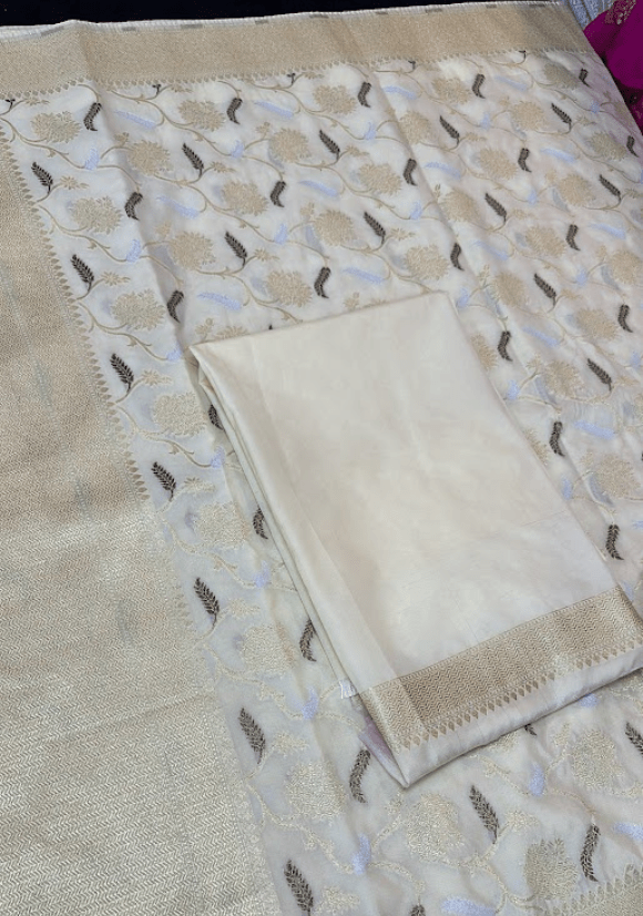 Ivory whisper saree - Ensemble by Monika
