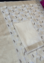 Ivory whisper saree - Ensemble by Monika