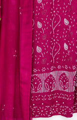 Magenta Chikankari with Pearl Embroidery - Ensemble by Monika