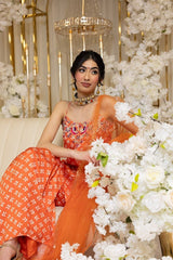 Mira orange garara set - Ensemble by Monika