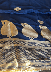 Sapphire Splendor Saree - Ensemble by Monika