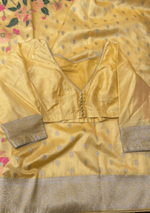 Yellow Dahlia silk saree - Ensemble by Monika