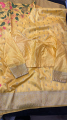 Yellow Dahlia silk saree - Ensemble by Monika