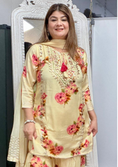 Butter Bloom Yellow Floral Sharara Set