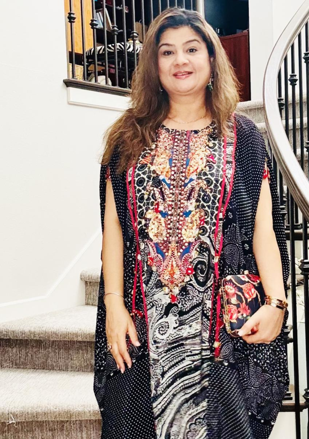 Boho Luxe Black Kaftan & Palazzo Set