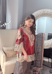 Ajrak Farshi Salwar Suit - Ensemble by Monika