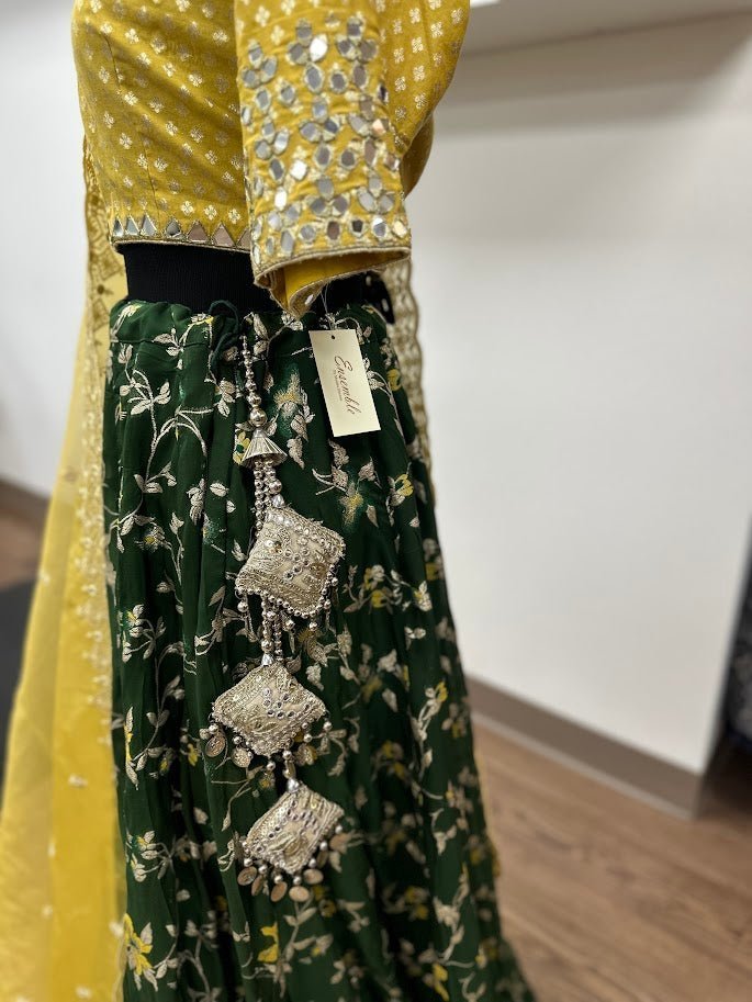 Carnation banarasi lehanga set - Ensemble by Monika